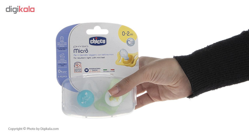 پستانک ارتودنسی چیکو مدل physio  micro بسته 2 عددی