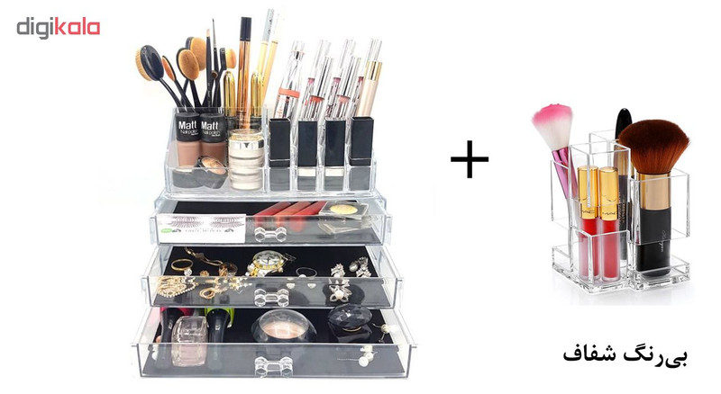 استند لوازم آرایشی مدل cosmetic به همراه جا برسی استند لوازم آرایشی مدل cosmetic به همراه جا برسی