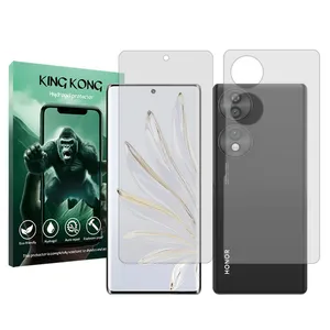 King Kong Tough model transparent screen protector suitable for Honor 70 mobile phone along with the back protector