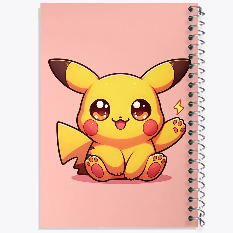 دفتر ژورنال نویسی 50 برگ خندالو مدل نقطه ای طرح انیمه پوکمون (pokemon) کد F7594