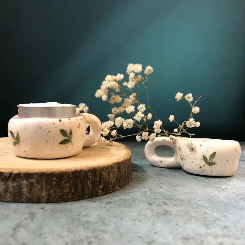 جاشمعی سرامیکی مدل فنجان