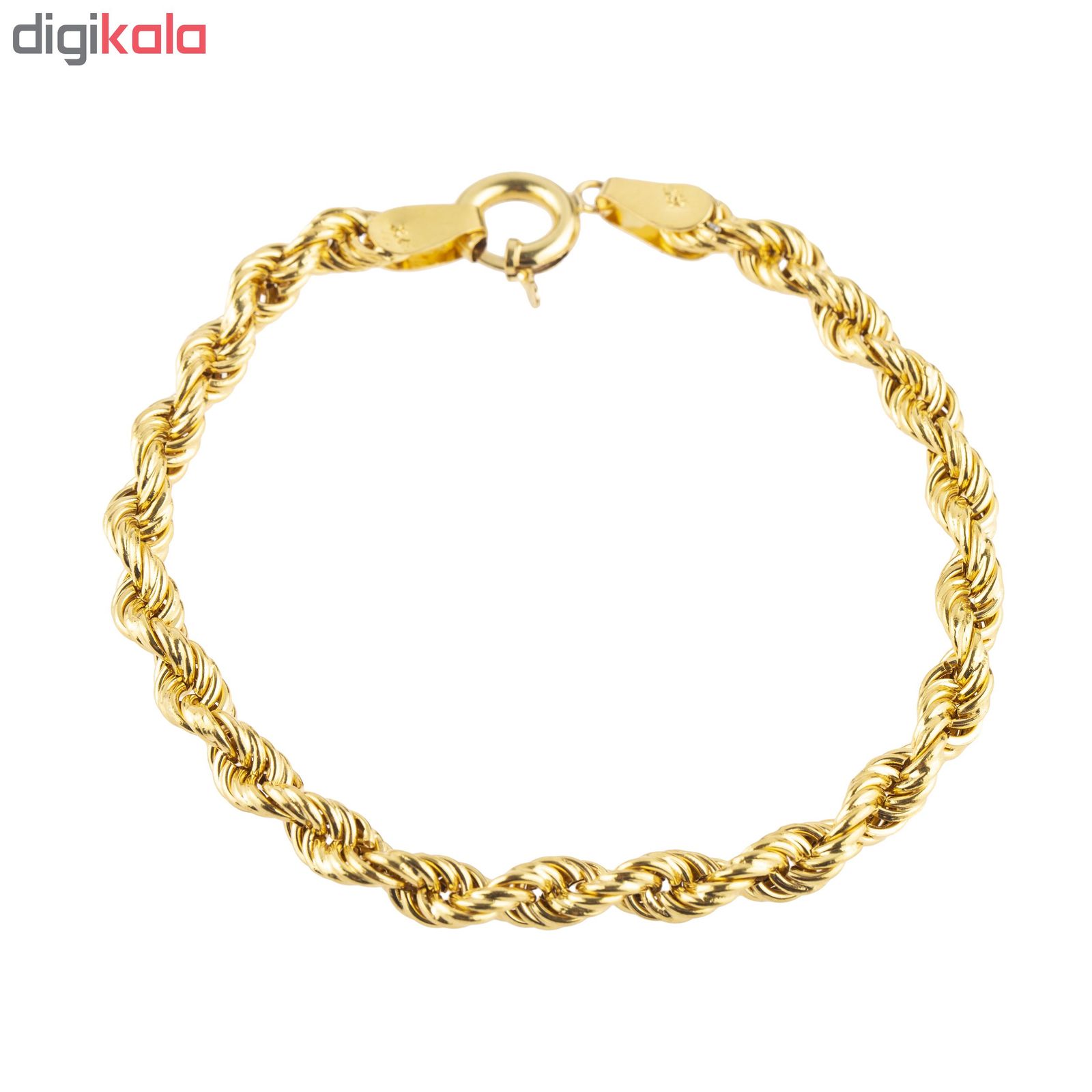 دستبند طلا 18 عیار کد B103 طنابی -  - 2