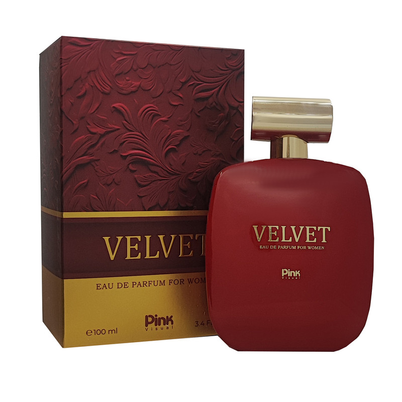 ادوپرفیوم زنانه پینک ویژوآل مدل VELVET با رایحه خنک حجم 100 میلی‌لیتر