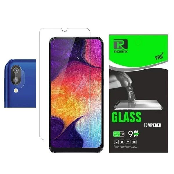 محافظ صفحه نمایش روبیکس مدل SA-A20مناسب برای گوشی موبایل سامسونگ Galaxy A20 به همراه محافظ لنز دوربین