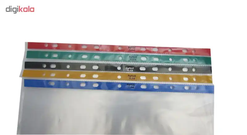 کاور A4 پاپکو مدل اندیکس رنگی بسته 100 عددی