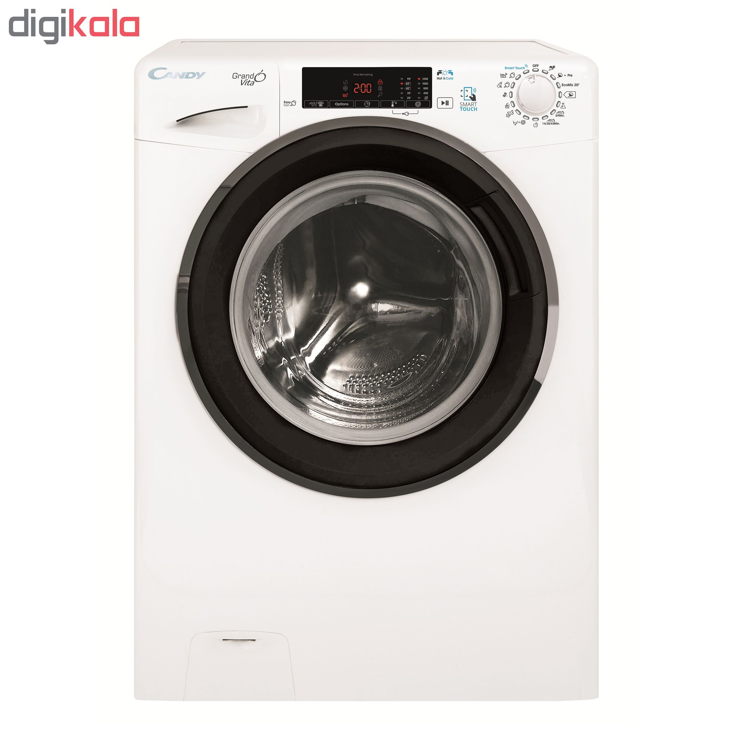 ماشین لباسشویی کندی مدل GVS-128TC3 ظرفیت 8 کیلوگرم