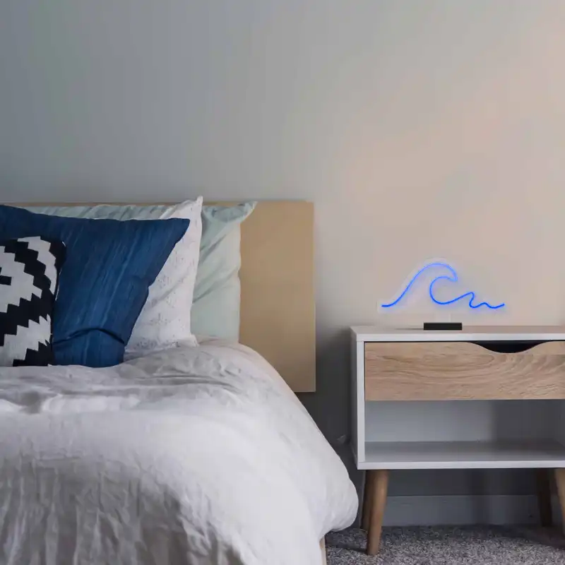 چراغ رومیزی ریموت دار مدل WAVE-GL_BL-GLASS