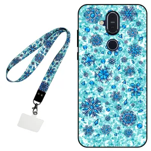 Megafone Snow Flake 0014 Cover For Nokia 8.1 (X7) Mobile Neckband