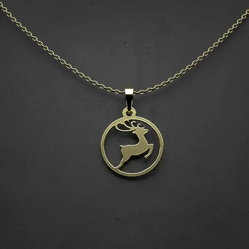 گردنبند طلا 18 عیار زنانه مدوپد مدل جمجمه کد CA10584