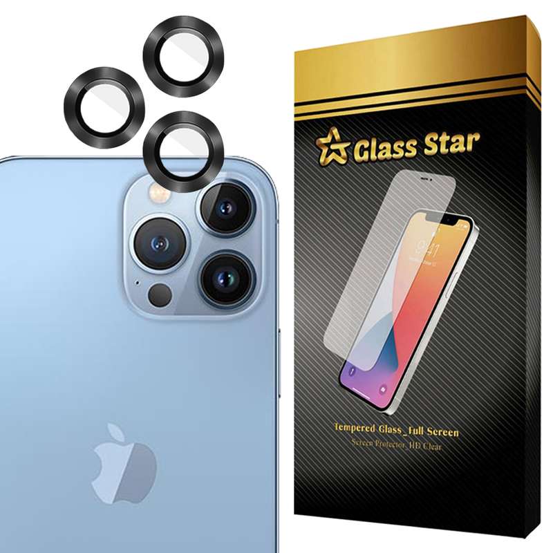 محافظ لنز دوربین فلزی گلس استار مدل GRIN مناسب برای گوشی موبایل اپل iPhone 13 Pro Max / iPhone 13 Pro محافظ لنز دوربین فلزی گلس استار مدل GRIN مناسب برای گوشی موبایل اپل iPhone 13 Pro Max / iPhone 13 Pro
