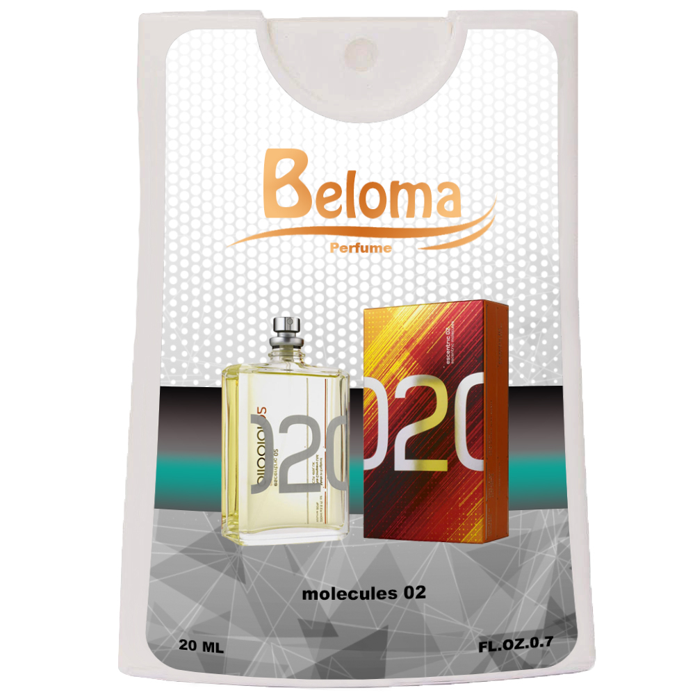 عطر جیبی مردانه بلوما مدل مولکول 02 حجم 20 میلی لیتر