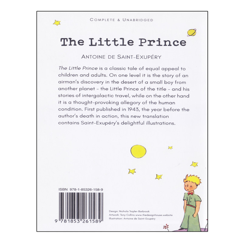کتاب The Little Prince اثر Antonie De Saint-Exupery انتشارات الوندپویان