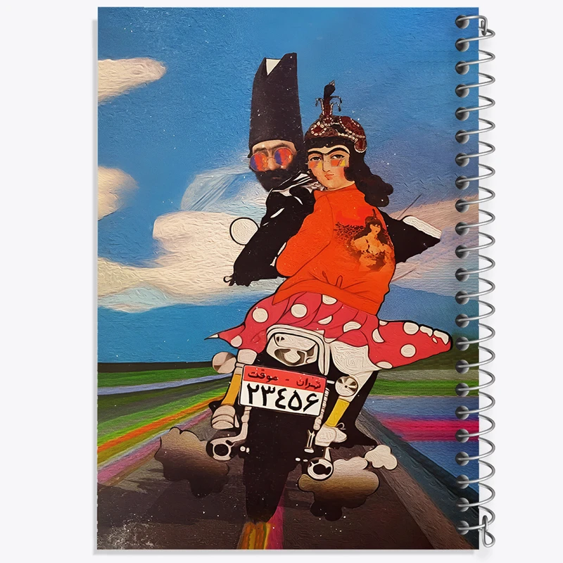 دفتر شطرنجی 50 برگ خندالو طرح قاجاریه کد F5021