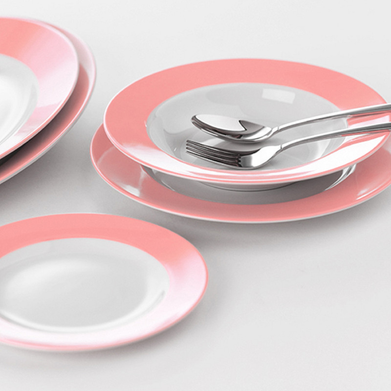 پیش دستی چینی زرین ایران مدل ایتالیا 19 درجه عالی بسته 6 عددی