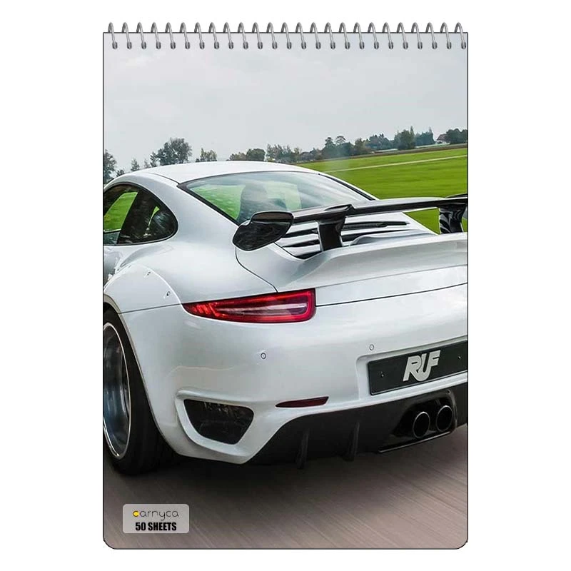 دفتر نقاشی 50 برگ سیمی کارنیکا طرح پورشه Porsche کد 90446