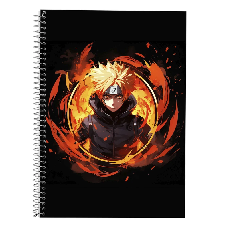 دفتر زبان 50 برگ مدوپد مدل سه خط طرح Naroto کد DF11124