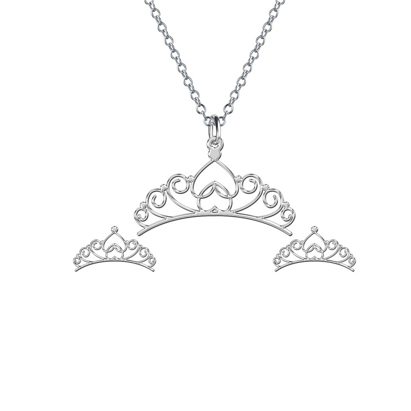 نیم ست نقره ترمه 1 طرح تاج کد E656