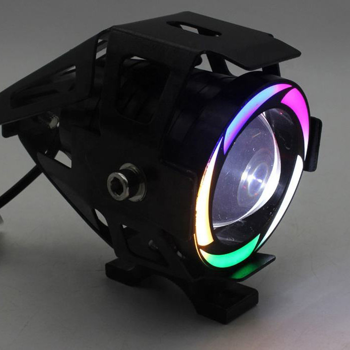 پرژکتور دی لایت دو کنتاکت خودرو مدل U7C RGB بسته دو عددی