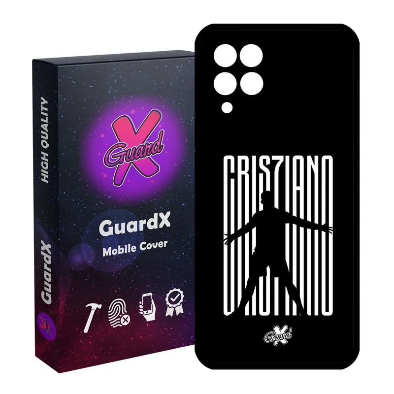 کاور گارد ایکس طرح CR7 مدل Glass10115 مناسب برای گوشی موبایل سامسونگ Galaxy A12