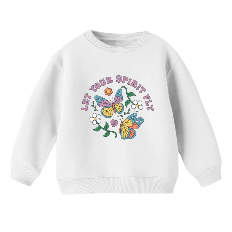 سویشرت بچگانه مدل گل و پروانه  