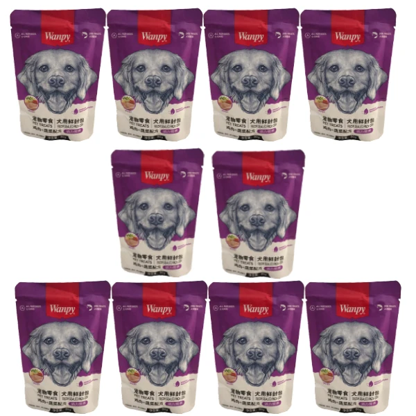 پوچ سگ ونپی مدل پک چانک طعم مرغ بسته ۱۰ عددی