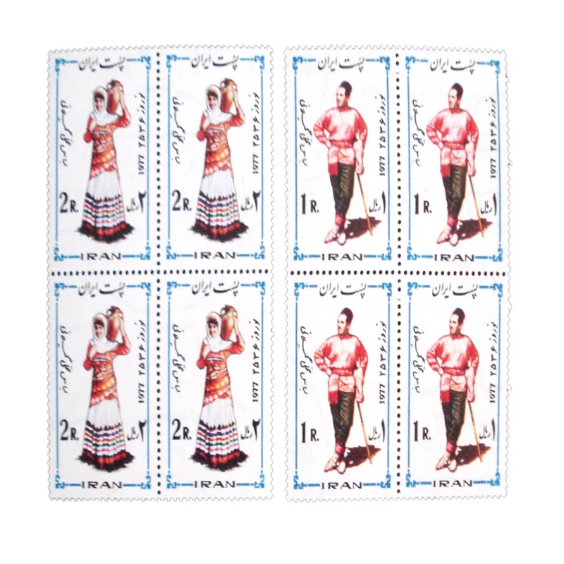 تمبر یادگاری مدل لباس محلی گیلان مدل IR2797 مجموعه 8 عددی