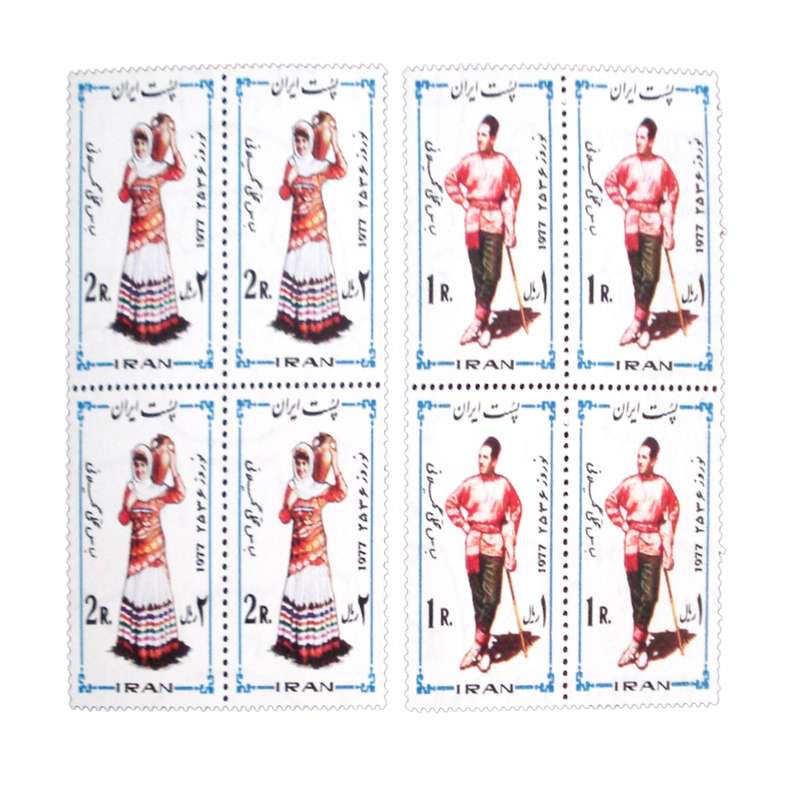 تمبر یادگاری مدل لباس محلی گیلان مدل IR2797 مجموعه 8 عددی