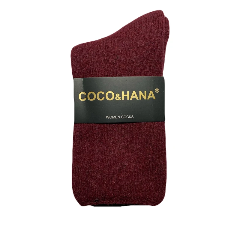 جوراب ساق بلند زنانه کوکو اند هانا مدل پشمی حوله ای