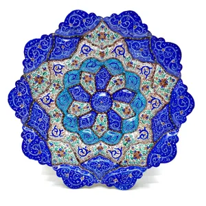 بشقاب میناکاری ابوالقاسمی مدل پاسارگاد کد 0016