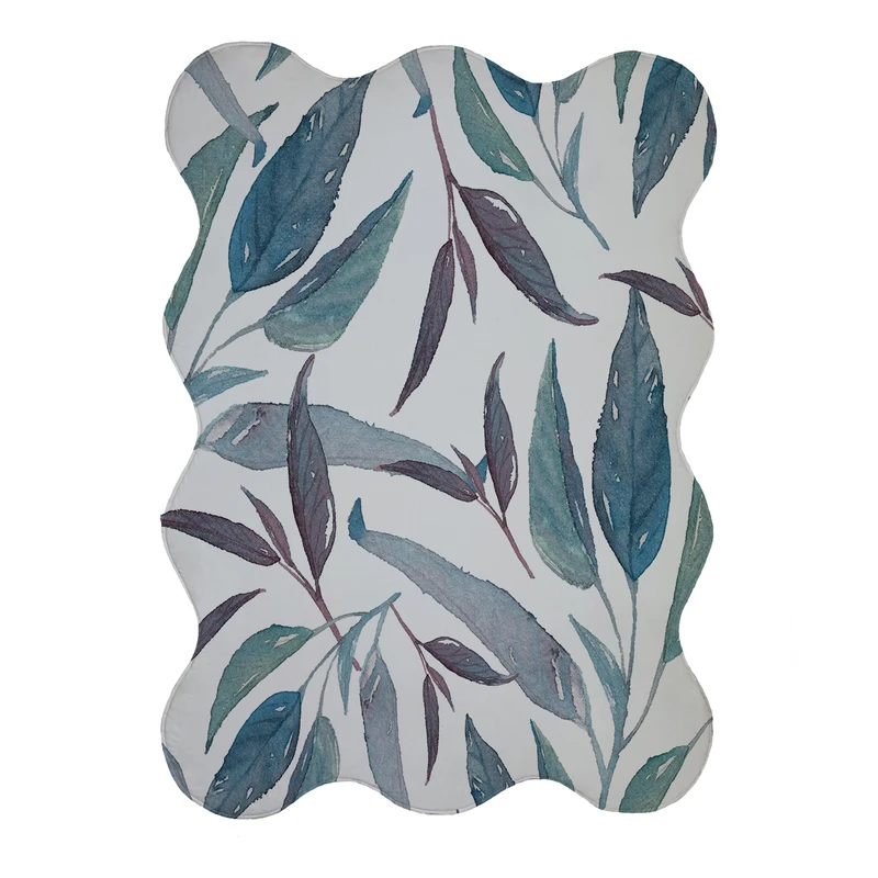 پادری مدل دالبر طرح برگ کد 9217 سایز 80x110 سانتی متر 