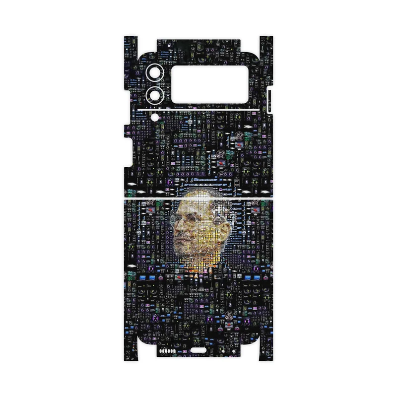 برچسب پوششی ماهوت مدل 2 Collage of Steve Jobs-FullSkin مناسب برای گوشی موبایل سامسونگ Galaxy Z Flip3 5G