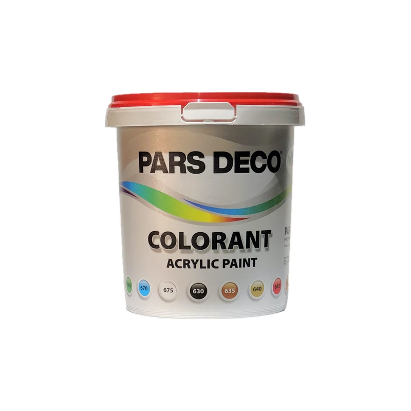 مادر رنگ قرمز اکریلیک کلورانت پارس دکو مدلqw124 حجم 1لیتر