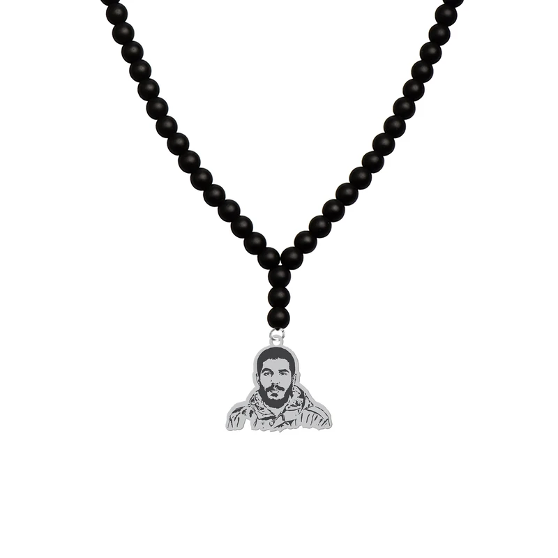 گردنبند مهره ای هایکا طرح چهره شهید ابراهیم هادی کد am.jh 118