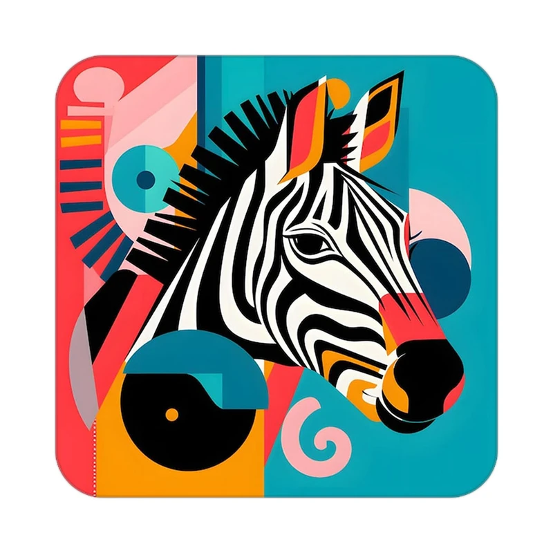 زیر لیوانی کاکتی طرح حیوانات رنگی مدل mp25384