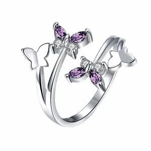  انگشتر طلا 18 عیار زنانه آراقیراتیس طرح پروانه کد Ara044