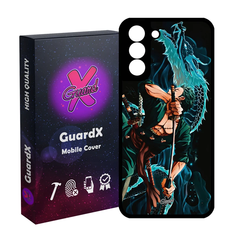 کاور گارد ایکس طرح Roronoa Zoro Anime مدل Glass10553 مناسب برای گوشی موبایل سامسونگ Galaxy S21 FE