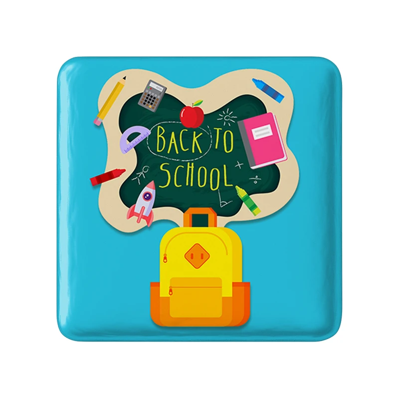 مگنت خندالو طرح بازگشت به مدرسه مدل مربعی کد 30041