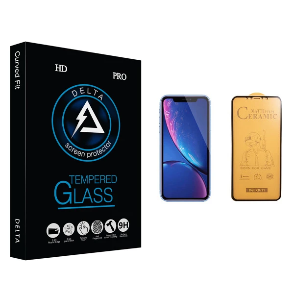 برای محافظ صفحه نمایش سرامیکی دلتا مدل Fit مناسب گوشی موبایل اپل iPhone XR