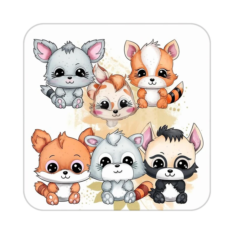 زیر لیوانی کاکتی طرح حیوانات کارتونی مدل mp28535