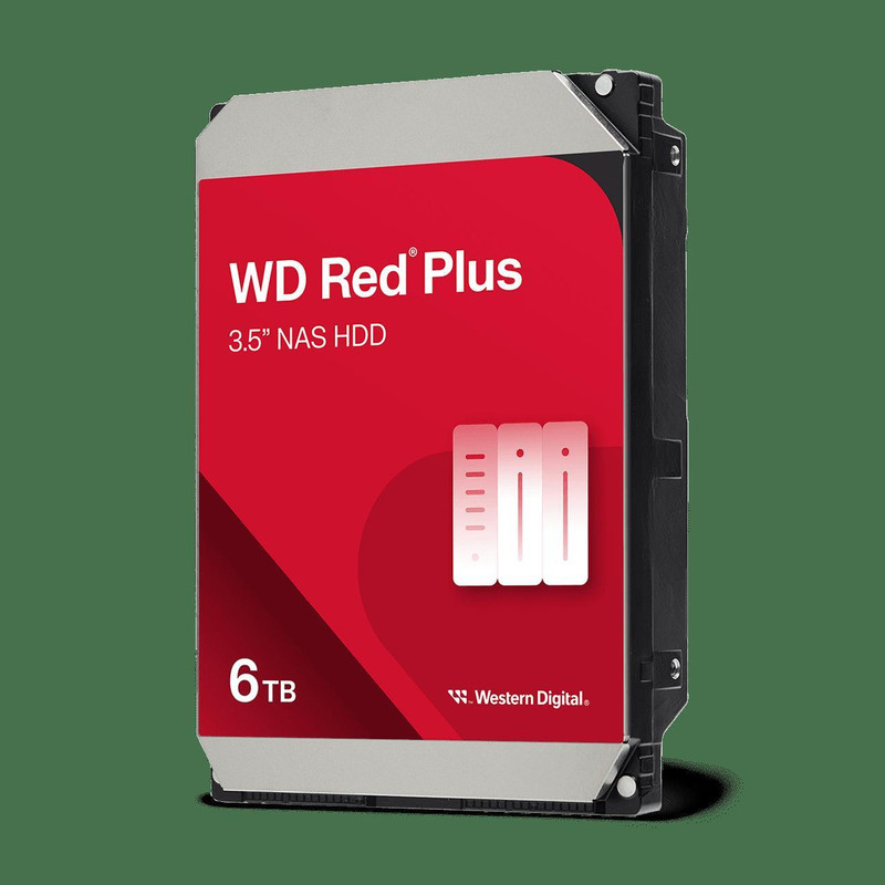 هارد دیسک اینترنال وسترن دیجیتال مدل RED PLUS WD60EFPX ظرفیت 6 ترابایت