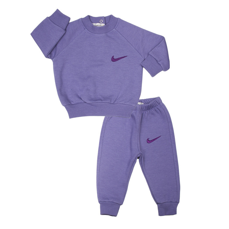 ست سویشرت و شلوار نوزادی مدل 110018 رنگ بنفش