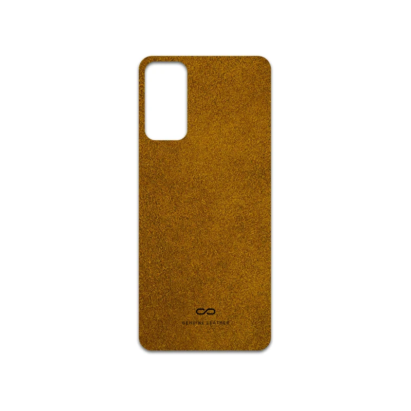 برچسب پوششی ماهوت مدل Brown-Chamois-Leather مناسب برای گوشی موبایل سامسونگ Galaxy F13