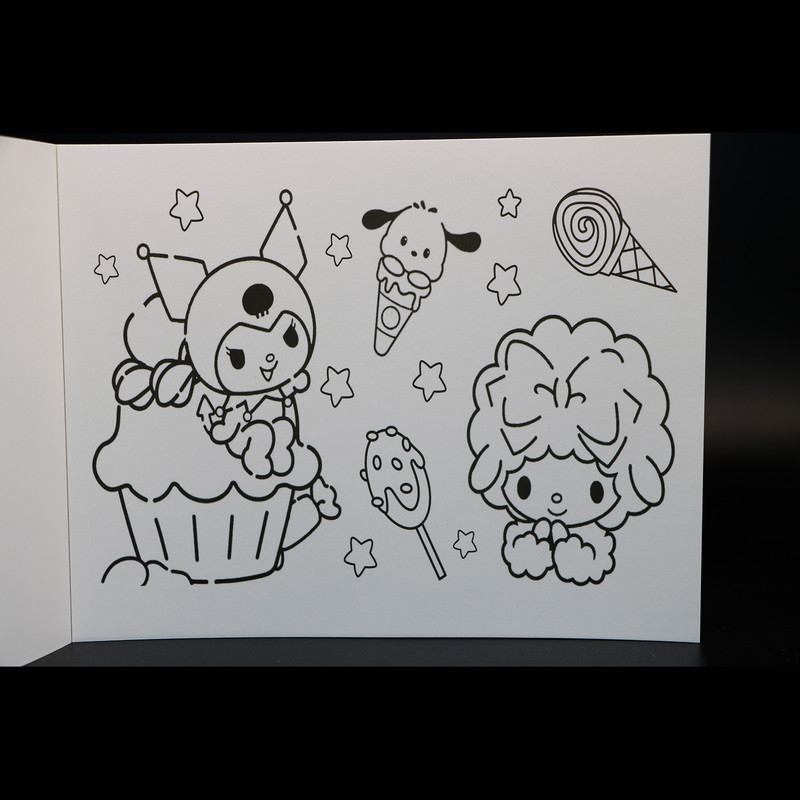 بازی آموزشی رنگ آمیزی سمید مدل دفتر نقاشی آبرنگی پالت دار طرح کرومی و ملودی کد 1000