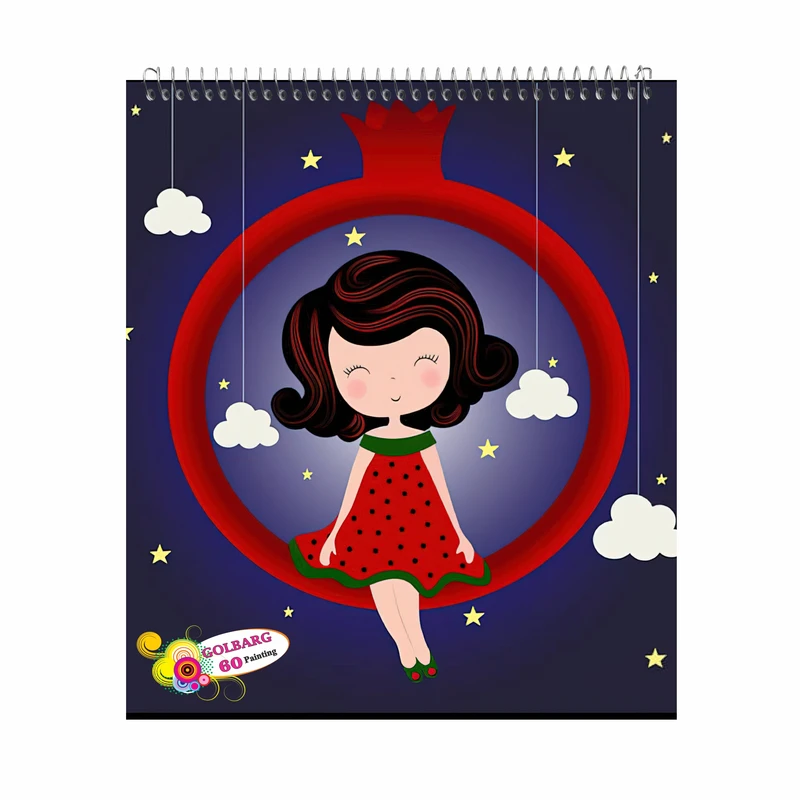 دفتر نقاشی 60 برگ گلبرگ طرح دخترانه کد 1356