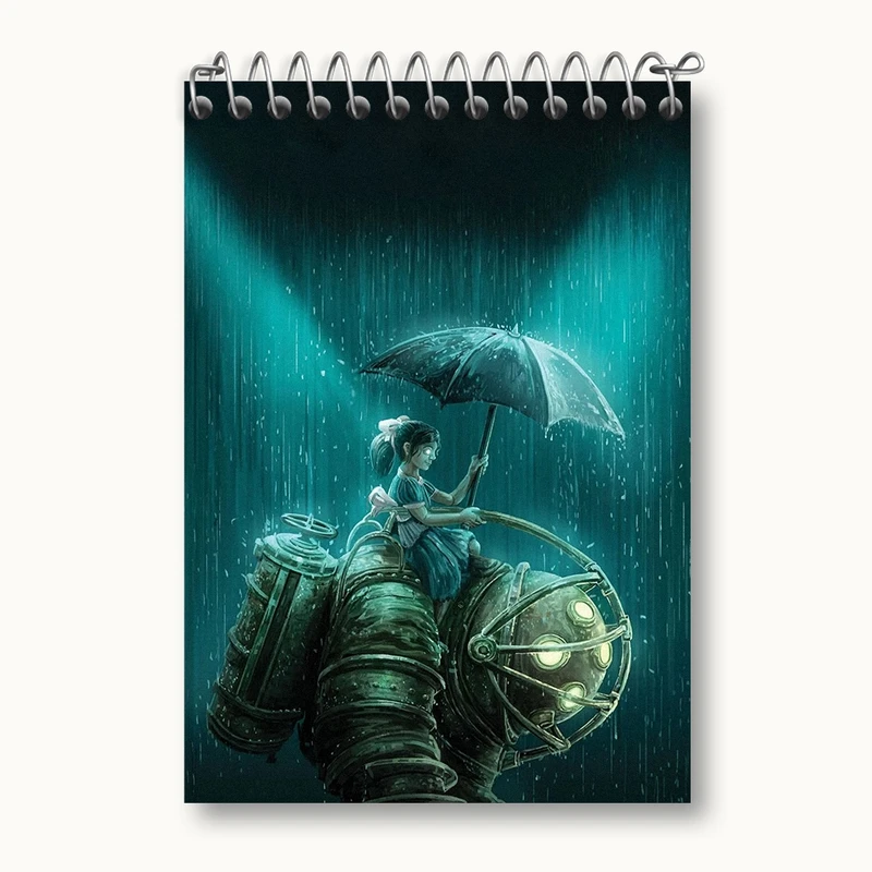 دفتر یادداشت 50 برگ خندالو مدل بازی بایوشاک (Bioshock) کد 31364