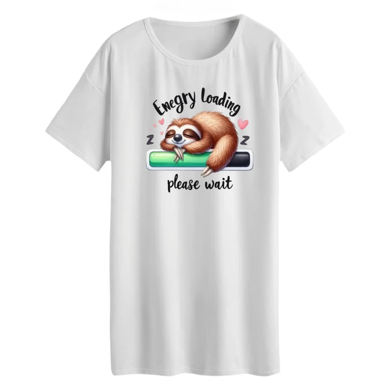 تی شرت لانگ زنانه مدل خرس تنبل کد 2