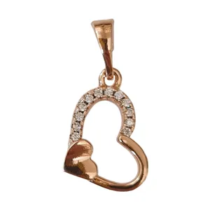 آویز گردنبند زنانه ژوپینگ مدل قلب نگین دار