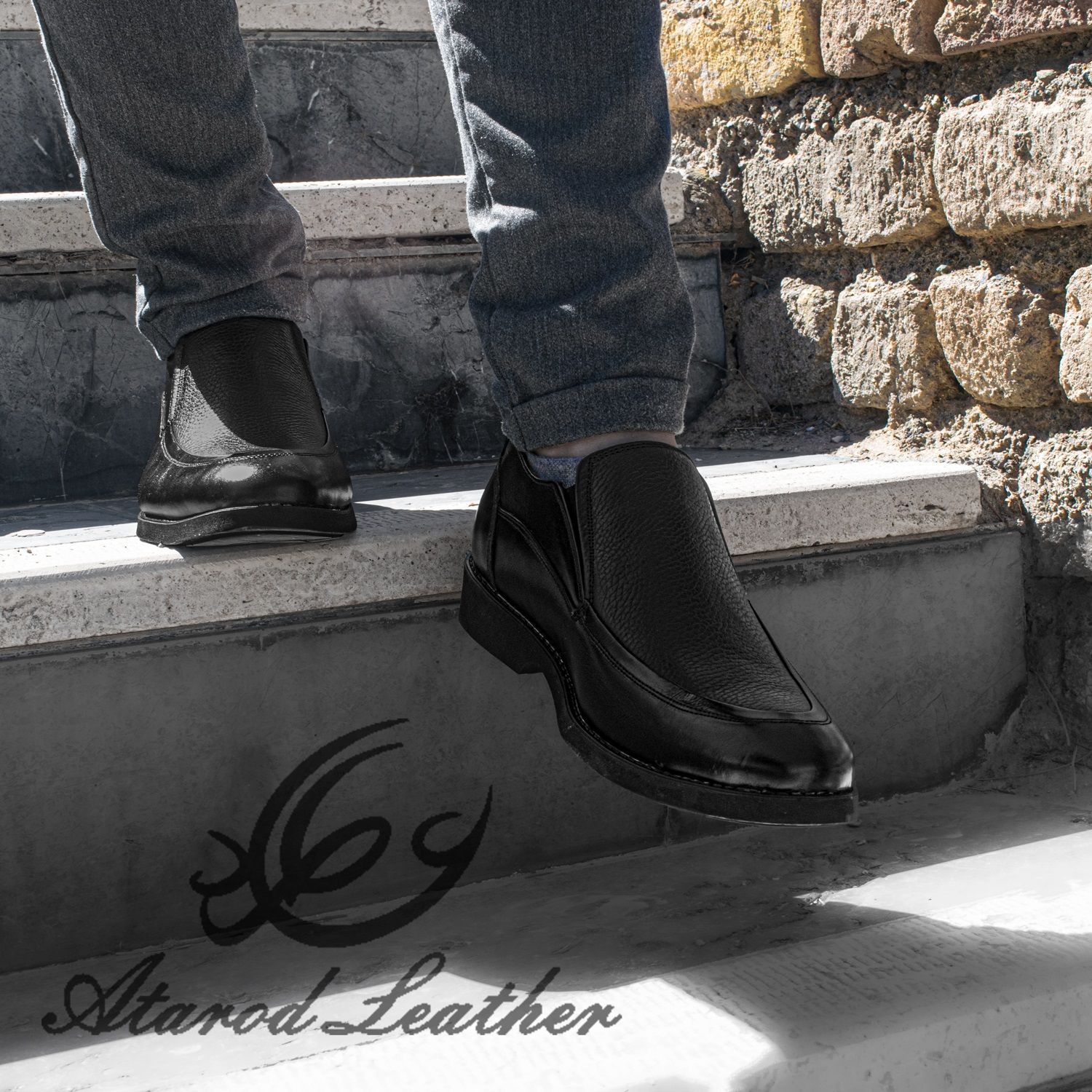 کفش مردانه چرم عطارد مدل SH09 -  - 11