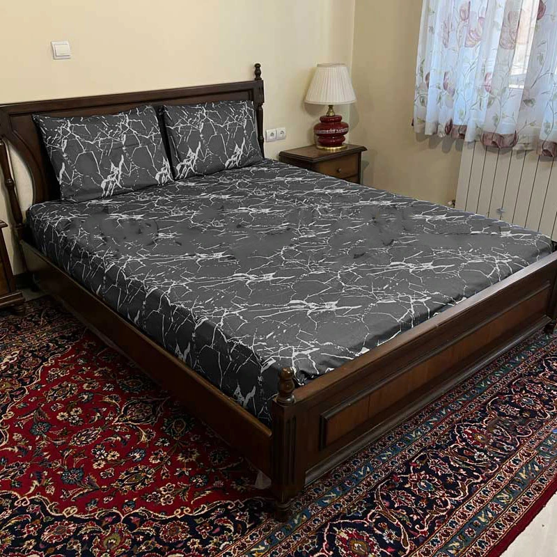سرویس ملحفه مدل کشدار تشک طبی سرامیکی 2 نفره 3 تکه