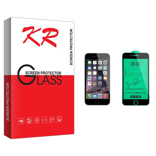 محافظ صفحه نمایش سرامیکی کی آر مدل +HD مناسب برای گوشی موبایل اپل iPhone 6